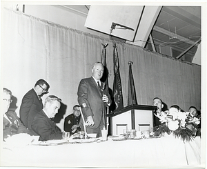 Mayor John Collins at a Saint Patrick's Day celebration