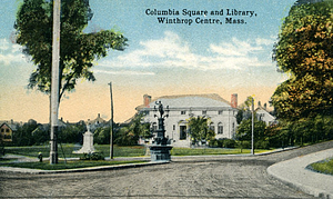 Post Card Picture of Columbia Square & Library