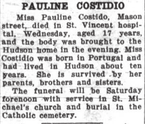 "Pauline Costidio" - Hudson News-Enterprise article
