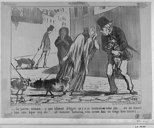 - Ces pauvres animaux... y sont tellement défigurés qu'y n'se reconnaissent même plus... eux qui étaient si bons amis depuis cinq ans!.. ah! monsieur Barbaroux, nous vivons dans un temps bien triste!..