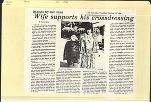 Stands by Her Man: Wife Supports His Crossdressing (October 23, 1986)