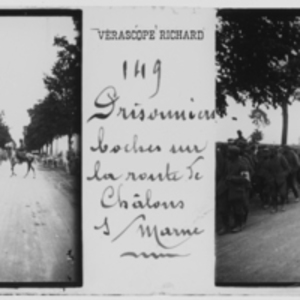 Prisoners along a road in Marne