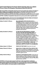 November, 1997 - March, 1998 Meeting Reminder