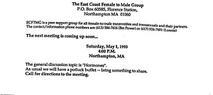 May, 1993 Meeting Reminder