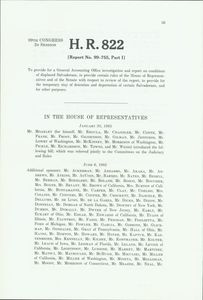 H.R. 822, Moakley-DeConcini Bill (not passed), 1986