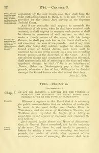 1784 Chap. 0005 An Act For Granting A Lottery For The Purpose Of Widening And Repairing The Great Bridge Over Charles River In The Town Of Watertown.