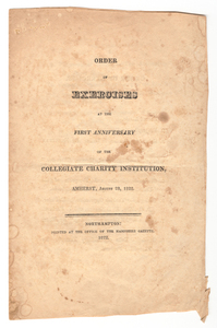 Amherst College Commencement program, 1822 August 28