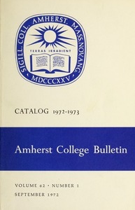 Amherst College Catalog 1972/1973