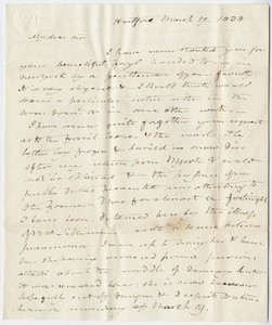 Benjamin Silliman letter to Edward Hitchcock, 1838 March 17
