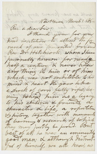 Gerard Hallock letter to William Augustus Stearns, 1864 March 1