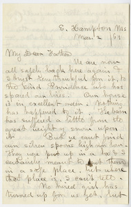 Edward Hitchcock, Jr. letter to Edward Hitchcock, 1861 March 2