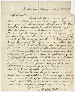 Mark Hopkins letter to Edward Hitchcock, 1848 December 5
