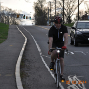 Bicycling down Hospital Hill