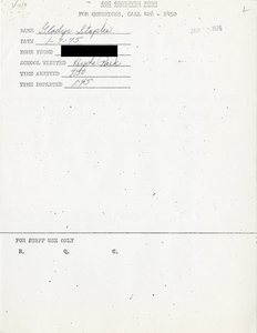 Citywide Coordinating Council daily monitoring report for Hyde Park High School by Gladys Staples, 1976 January 7