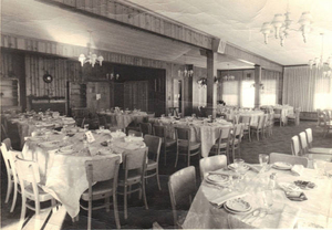 Inside of main banquet building at the Saphire Manor and Inn