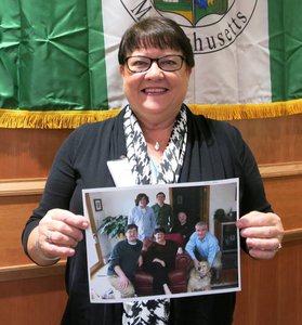 Christine Woods at the Marshfield Mass. Memories Road Show