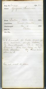 Tewksbury Almshouse Intake Record: Anderson, Gregress