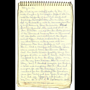 Minutes of Goldenaires meeting held May 6, 1982