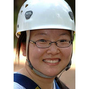 Qinrui Pang at the Torch Scholars Project Adventure Ropes Course