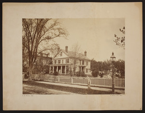 Exterior view of an unidentified house, Cambridge, Mass., undated