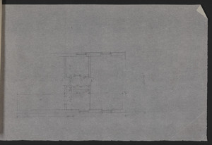 Unfinished floor plan on trace, residence for Mrs. Talbot C. Chase, Brookline, Mass., undated
