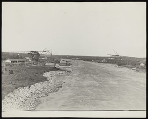 A view of the construction of the new Bourne Bridge