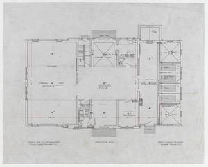 Stable first floor plan, 1/4 inch scale, residence of F. K. Sturgis, "Faxon Lodge", Newport, R.I.