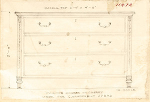 "Painted Bureau of Cherry"