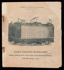 Catalog, Paine's Furniture Company, Canal, Market and Friend Streets, Boston, Mass.