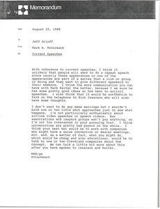 Memorandum from Mark H. McCormack to Jeff Orloff