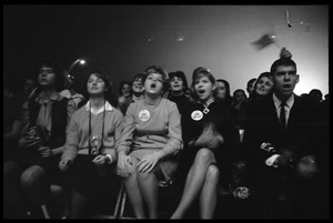 Audience members at the Beatles concert at the Washington Coliseum