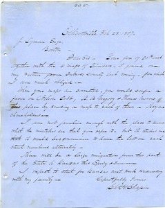 Letter from Chester W. Chapin to Joseph B. Lyman