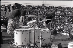 Hollywood Speedway Rock Festival: Wet Willie in performance, Lewis Ross (drums), Rick Hirsch (guitar), Jack Hall (Bass), Jimmy Hall (vocals)