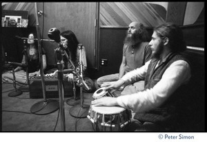 Amazing Grace in the recording studio, with (from right) Gangadhar, Ram Dass, Jai Gopal