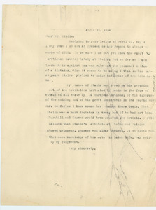 Letter from W. E. B. Du Bois to John H. Biddle