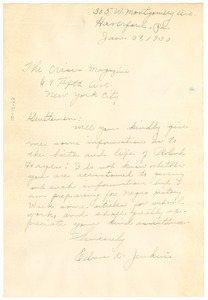 Letter from Edna K. Jenkins to The Crisis