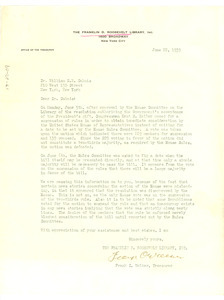 Letter from Franklin D. Roosevelt Library to W. E. B. Du Bois