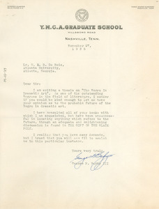 Letter from George F. Bagby III to W. E. B. Du Bois