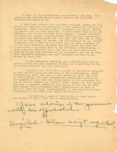 Letter from W. E. B. Du Bois to Arnett F. Williams