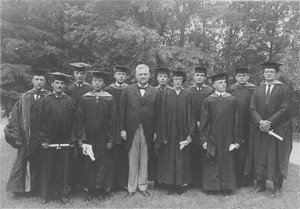 Graduate School members pose outdoors