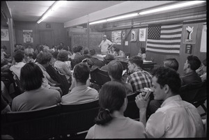 Student Mobilization Committee to End the War in Vietnam meeting against SDS violence: view of audience