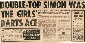 Double-Top Simon Was the Girls' Darts Ace