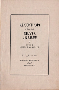 Reception booklet for Rev. Grillo's Silver Jubilee (1948)