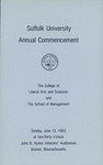 1982 Suffolk University commencement program, College of Arts & Sciences and Sawyer Business School