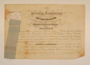 John Benjamin Gale's Williams College diploma, 1845