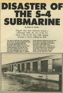 Disaster of the S-4 Submarine