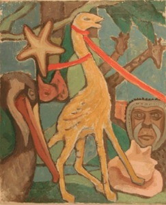 "Untitled (Giraffe and mask)" Ada Gilmore (1883-1955)