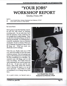 "Your Jobs" Workshop Report