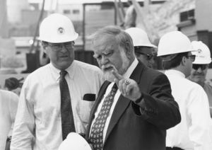 John Joseph Moakley and Massachusetts Water Resources Authority (MWRA) Director Doug McDonald, 1996
