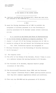 Draft of the Hatfield Resolution on El Salvador